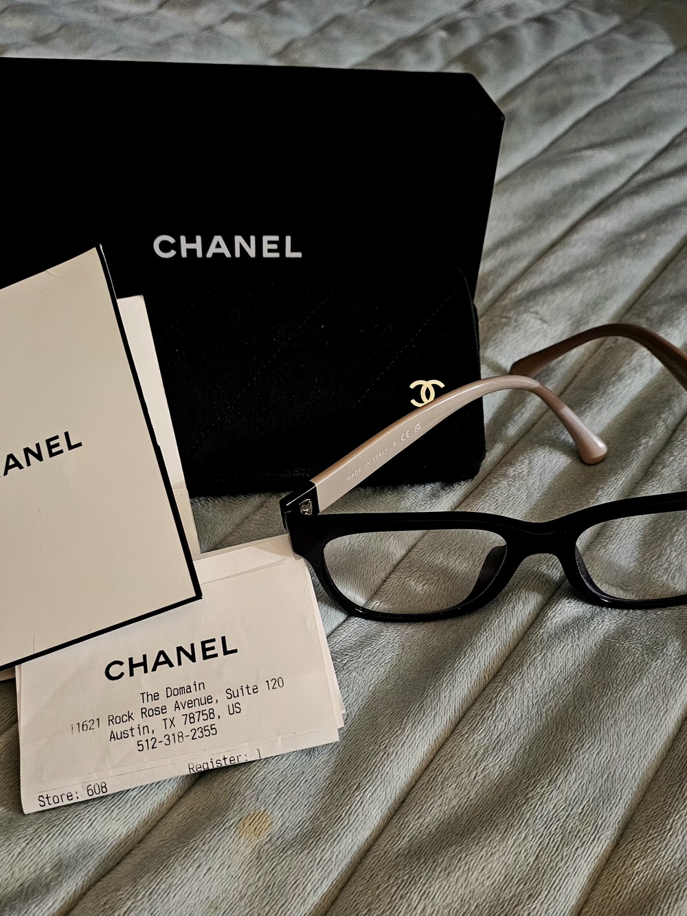 Chanel Women's Black & Nude Cat-Eye Eyeglasses